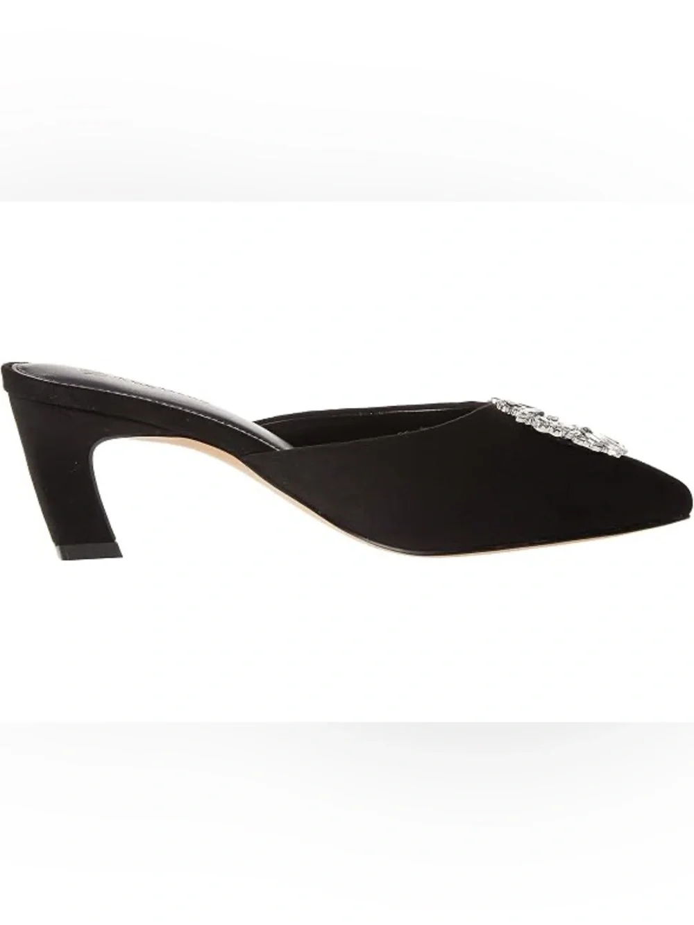 The Drop | Skylar Buckle Mule | Black Encrusted Jewel | Size 9 | NWT - Picture 3 of 9